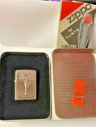 1993 Ix Zippo Lighter The Varga Girl 1935 & Tin Pin Up Windy With 12 Flints