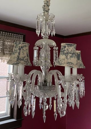 Vintage Cut Glass And Crystal Chandelier