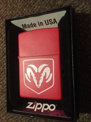 Dodge Ram Red Zippo Lighter Rare & Retired 2002 Nib Truck Zippo