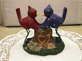 Russ Berrie And Co.  Tweet Along With Me Bird Figurine 13077 " Cherished Kiss "