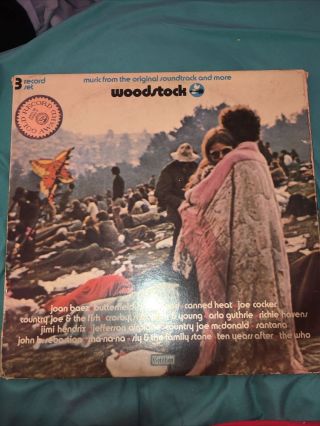 Rare Woodstock Music From The Soundtrack And More 3 Record Set Vinyl
