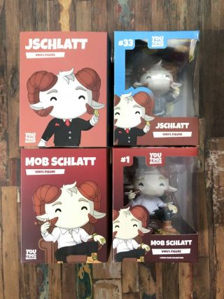 Jschlatt 33 And Mob Schlatt 1 Youtooz Collectable Vinyl Figures (rare)