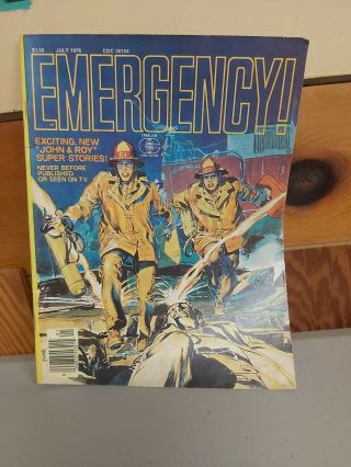 Emergency Vol 1 No.  1,  July 1976 Charlton Neal Adams Cover,  Tv Show John & Roy