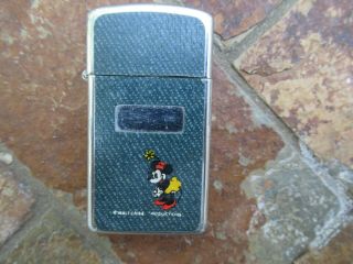 Vintage 1980 " Minnie Mouse " (mickey Mouse Girlfriend) Zippo Lighter
