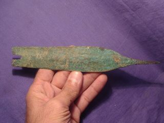 Ancient Large Size Bronze Spear Head Bactrian 200 Bc 2402