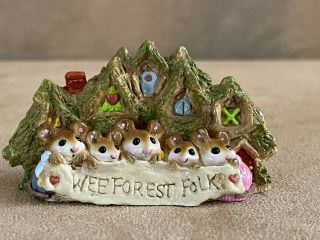 Wee Forest Folk 1983 Peterson Hand Signed Retail Store Sign Figurine Wff 1