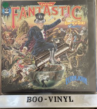 Elton John Captain Fantastic Vinyl Lp Record Including 2 Booklets Ex / Vg,
