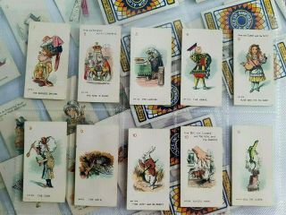 Alice In Wonderland Carreras Full Set 48 Cigarette Cards With Square Corners