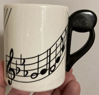 Vintage 1979 Shafford Musical Note Mug Music Musician Tea Coffee Cup