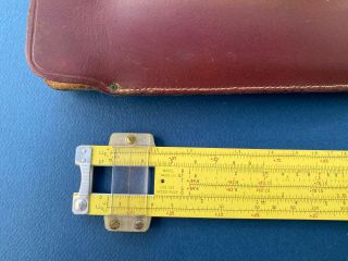 Vintage Pickett N600 - Es Log Log Duplex Pocket Speed Slide Rule Leather Case