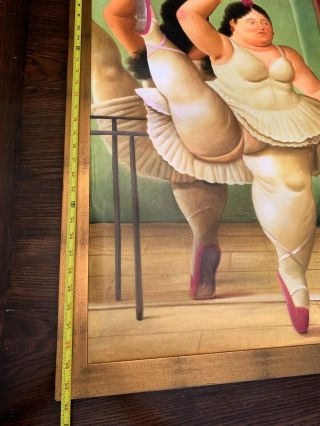 Vintage LARGE print on Canvas Fernando Botero Dancers at Bar 24 x 32 Ballerina 4
