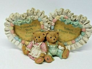 Enesco,  Cherished Teddies,  Friendship Is A Cozy Feeling,  Picture Frame,  1992