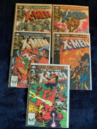 Marvel The Uncanny X - Men 156,  157,  158,  159,  160 N/r (5 Books)