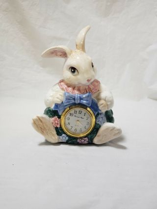 Fitz And Floyd Bloomer Bunny Clock