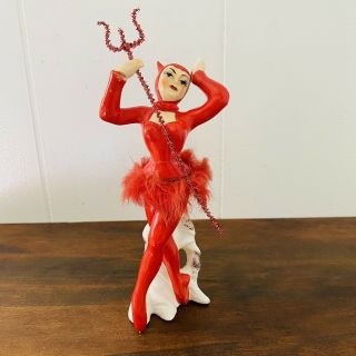She Devil Ballerina Vintage Figurine 1950s Halloween Enesco Napco Japan -