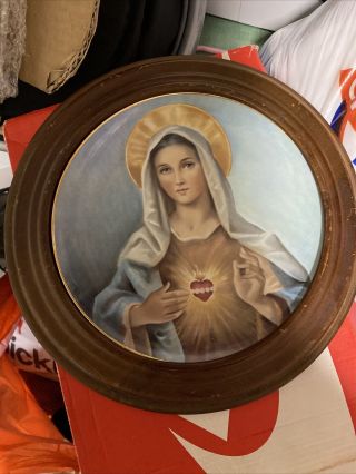 Franklin Heirloom Madonna Of The Sacred Heart Fine Porcelain Plate Limited