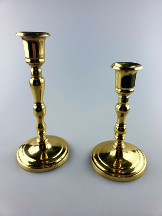 Vintage Brass Candlestick Candle Holders Set Of 2