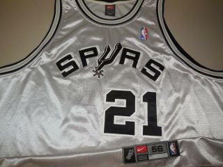 Nike San Antonio Spurs Tim Duncan Basketball Jersey Authentic 56 3xl Vintage