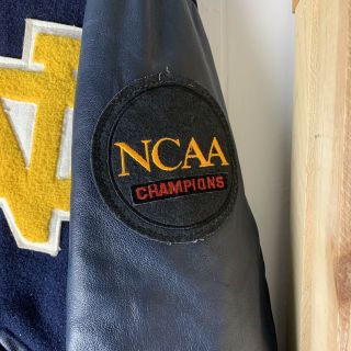 Vintage 80s 1988 University of Notre Dame NCAA Letterman Jacket Football Champs 5