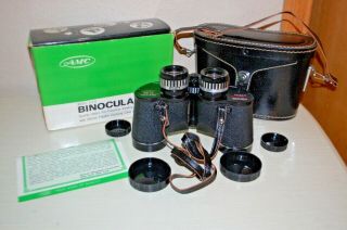 Vintage Amc Model 604 7x35 Binoculars Extra Wide Angle Field Of View 1000 Yds