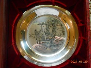 1975 Sterling Silver Norman Rockwell " Home For Christmas " 6th In Series 6.  1 Oz