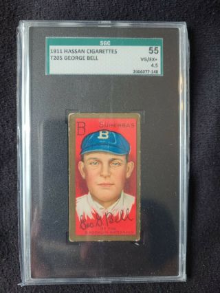 1911 T205 George Bell Sgc 55 Hassan Check Out My Other Listings