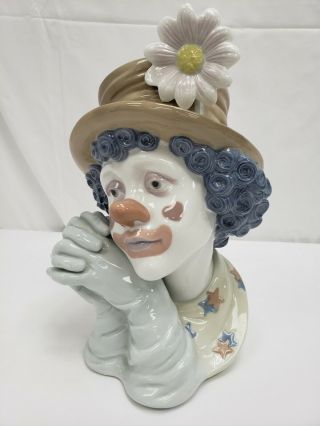 Lladro Melancholy Clown Head Figurine 5542 2