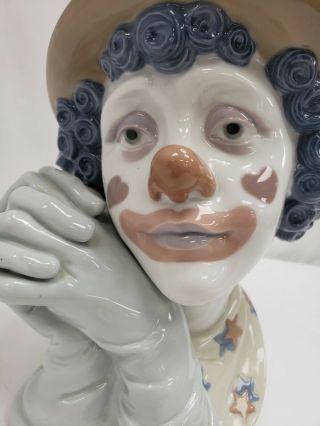 Lladro Melancholy Clown Head Figurine 5542 3