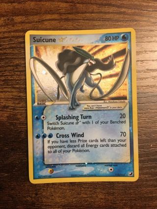 2005 Pokemon Card Suicune Gold Star Ex Unseen Forces 115/115 Vintage
