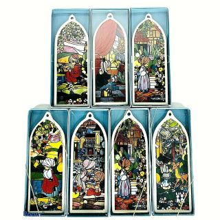 Precious Moments Stained Glass Windows Church Beautitudes Set Of 7 Complete