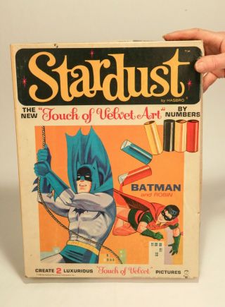 Batman 1966 Hasboro Stardust Touch Of Velvet Art Kit Vintage Boxed Art Activity