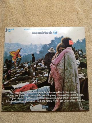 Woodstock - Soundtrack Album 3 Record Set - Lp Vinyl Record Sd3 - 500
