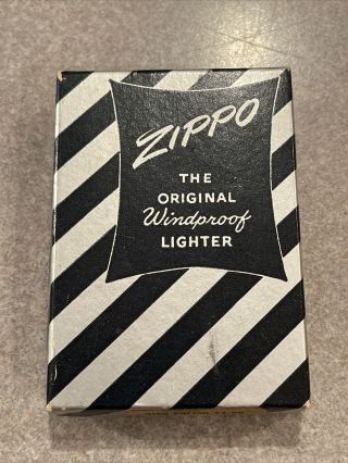 Vintage 1950 Zippo Lighter Blue Black Empty Box Only - High Polish - $4.  00 Scarce