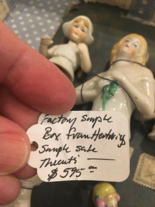 Antique German Hertwig Half Doll Dealer’s Samples Of 13 Upper Bodies Etc. 3