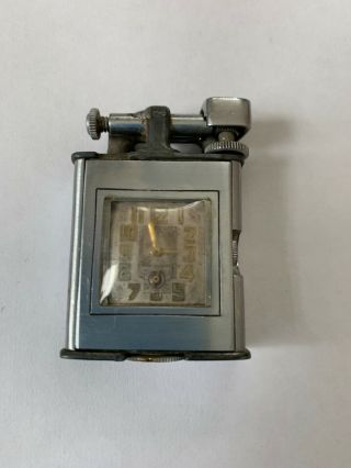 Vintage Monroe Lift Arm Lighter With Ultus/swiss 6 Jewel Watch – Art Deco