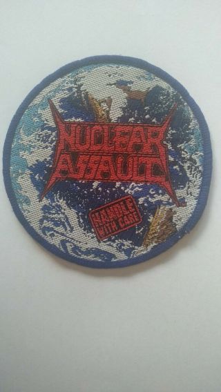 Nuclear Assault (tm) Vintage Patch Handle With Care