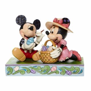 Jim Shore Disney Traditions Mickey And Minnie Mouse Easter Figurine 6008319