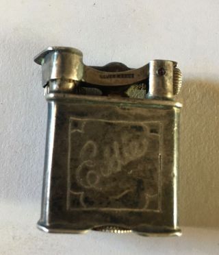 Vintage Sterling Silver Lift Arm Lighter Mexico.  Engraved " Eddie " On One Side.