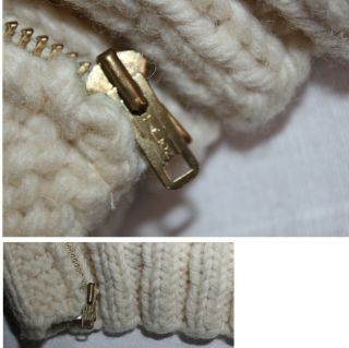 Vintage Cowichan Sweater XXL Hand Knit Equestrian Horses Cardigan Full - zip Wool 6