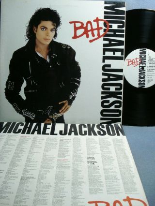 Michael Jackson 1987 Bad Lp / Near