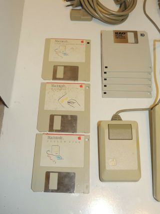 Vtg 1984 Apple Macintosh 512k M0001 W/ M0100 M0110 M0120 M0130 Bag Box 6
