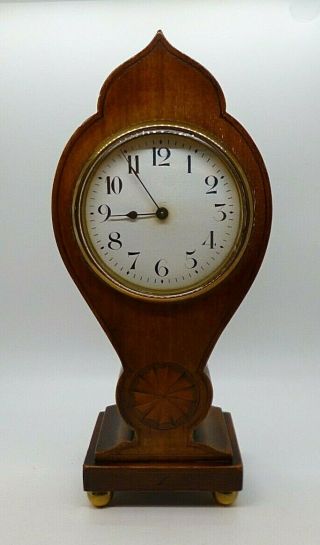 R & Co Paris Mantle Clock Tear Drop Shape W/ Key Vintage Antique (j1)