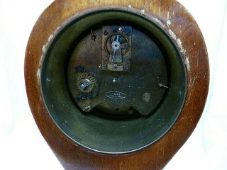 R & Co Paris Mantle Clock Tear Drop Shape w/ Key Vintage Antique (J1) 3