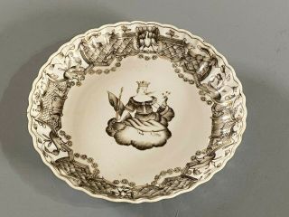 Antique 18th Century Encre De Chine En Grisaille Porcelain Chinese Export Plate