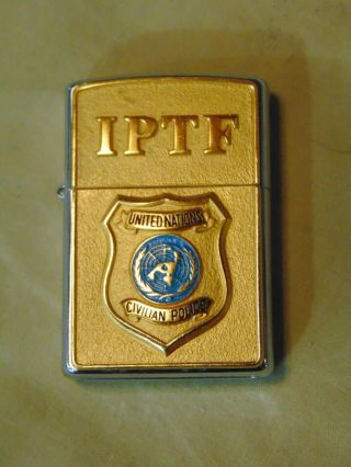 1999 H Xv Zippo Lighter United Nations Civilian Police Iptf