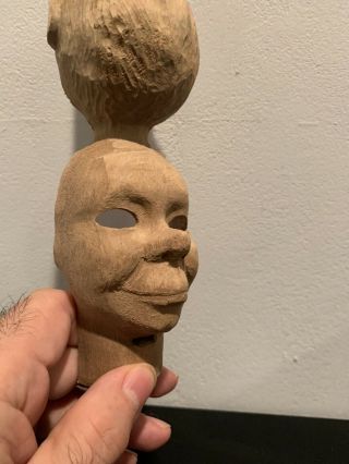Unfinished Wooden Ventriloquist Puppet Head Created By Frank Marshall