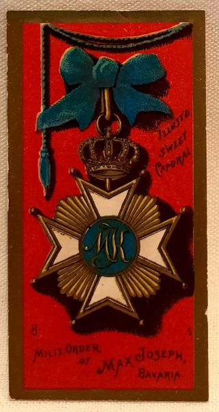 1888 N224 Kinney Tobacco Military Series Milit Order Of Max Joseph Bavaria