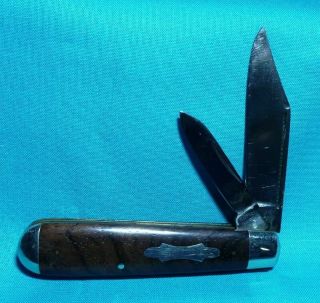 Vintage York Knife Co Walden Hammer Brand 2213 Bone Pocket Knife