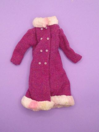 Vintage Barbie Francie Japanese - Tweed Coat Purple Violet