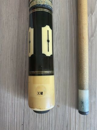 Helmstetter Custom Pool Cue Stick Rare 4 Point Vintage Cue Pearl Inlays
